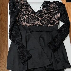 Elegant Black Lace Women's Romper
